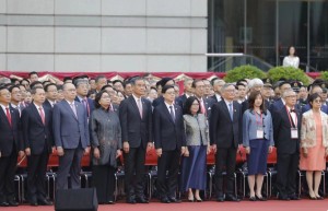 香港举行升旗仪式和酒会庆祝回归祖国27周年