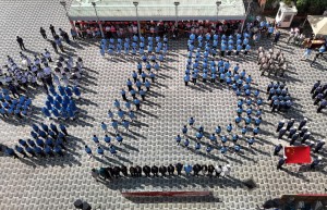 香港黄大仙广场全民庆祝国庆节